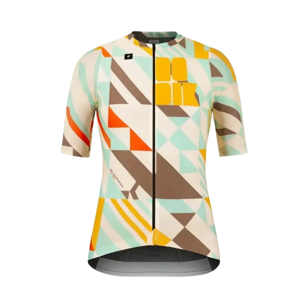 GOBIK Attitude 2.0 Fietsshirt Korte Mouwen Dames Beige/Multi