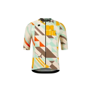 Gobik Magnitude Fietsshirt Korte Mouwen Heren Beige/Multi