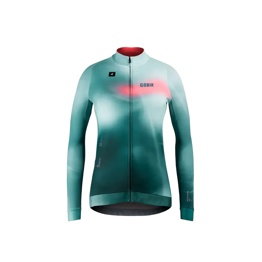 GOBIK Hyder Fietsshirt Lange Mouwen Groen/Roze Dames