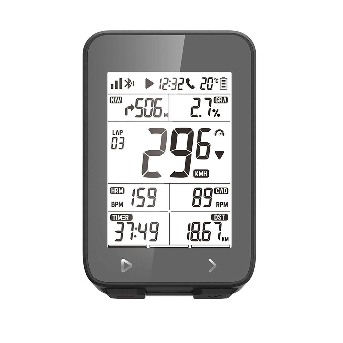 アクセサリー iGPSPORT GPS Bike Computer iGS320 IGPsport iGS320 GPS Fietscomputer Zwart