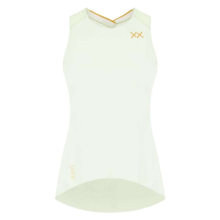 SHER Lampo Gravel Fietsshirt Zonder Mouwen Lichtgroen Dames