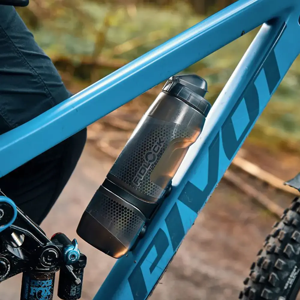 Fidlock Twist Bidon 800ml Zwart/Transparant met Bike Base Bevestiging