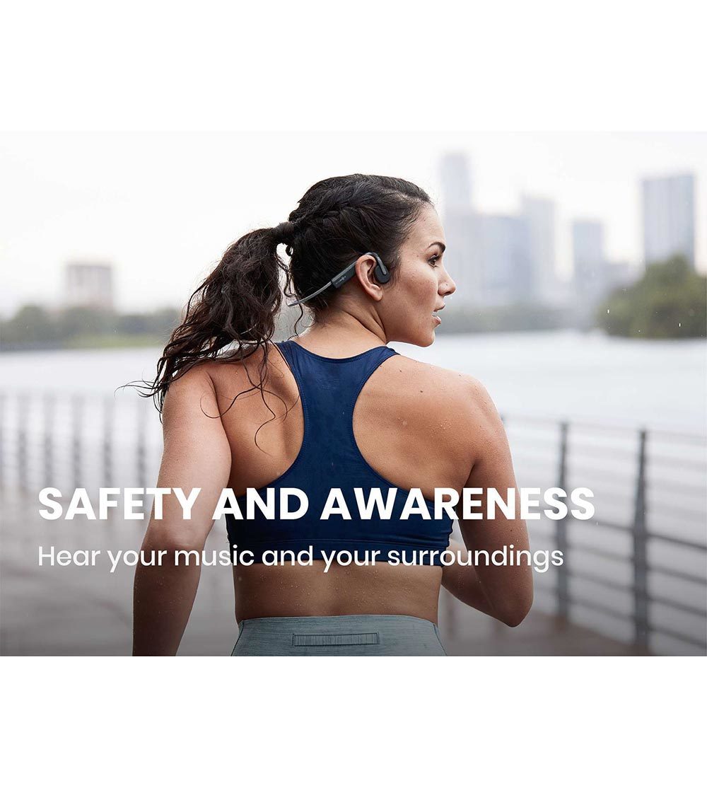 Shokz OpenMove Draadloze Open-ear Bone Conduction Koptelefoon Blauw