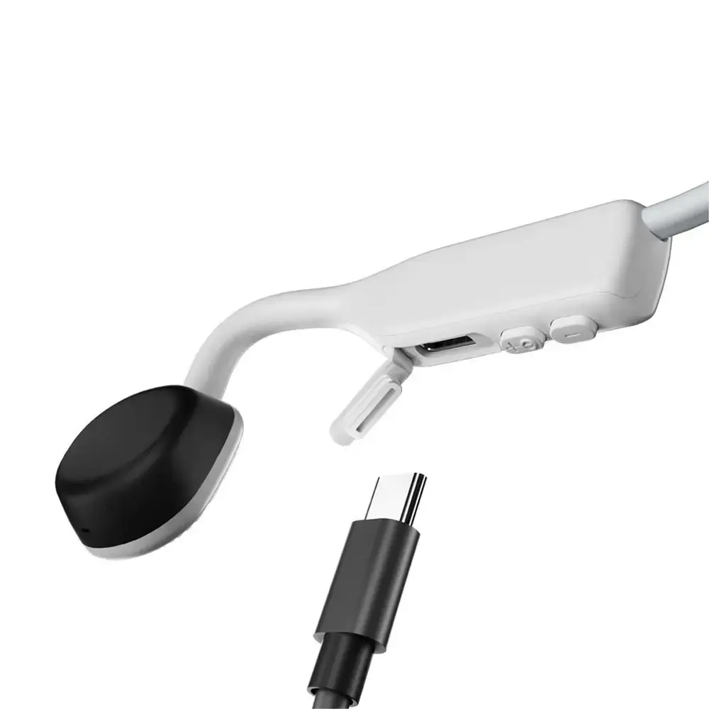 Shokz OpenMove Draadloze Open-ear Bone Conduction Koptelefoon Wit