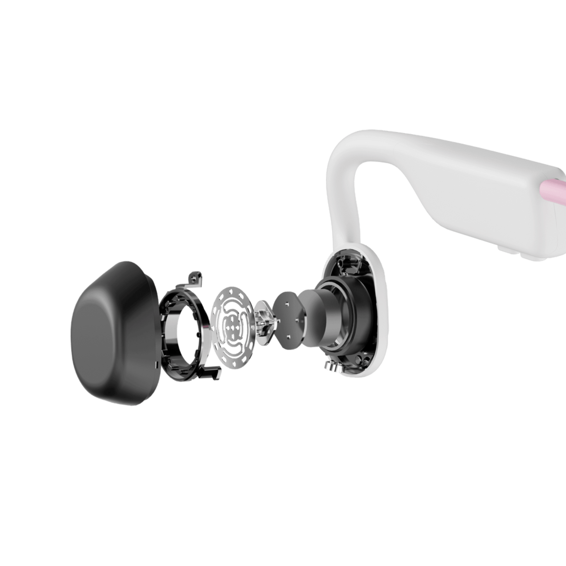 Shokz OpenMove Draadloze Open-ear Bone Conduction Koptelefoon Roze