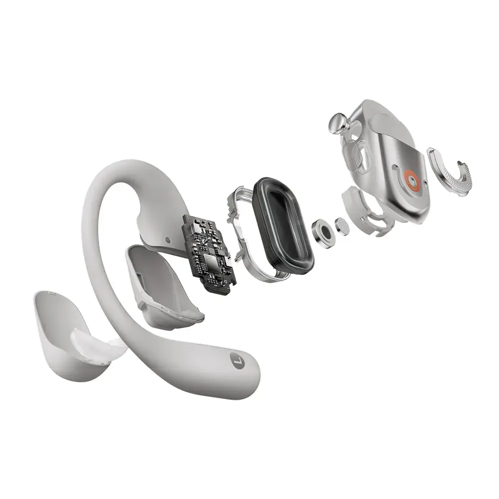 Shokz OpenFit 2+ (plus) Draadloze Open-ear Koptelefoon Grijs
