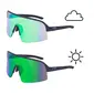 ppeeqq Model-I P R O Photochromic Fietsbril Mat Donkerblauw met Groene Lens