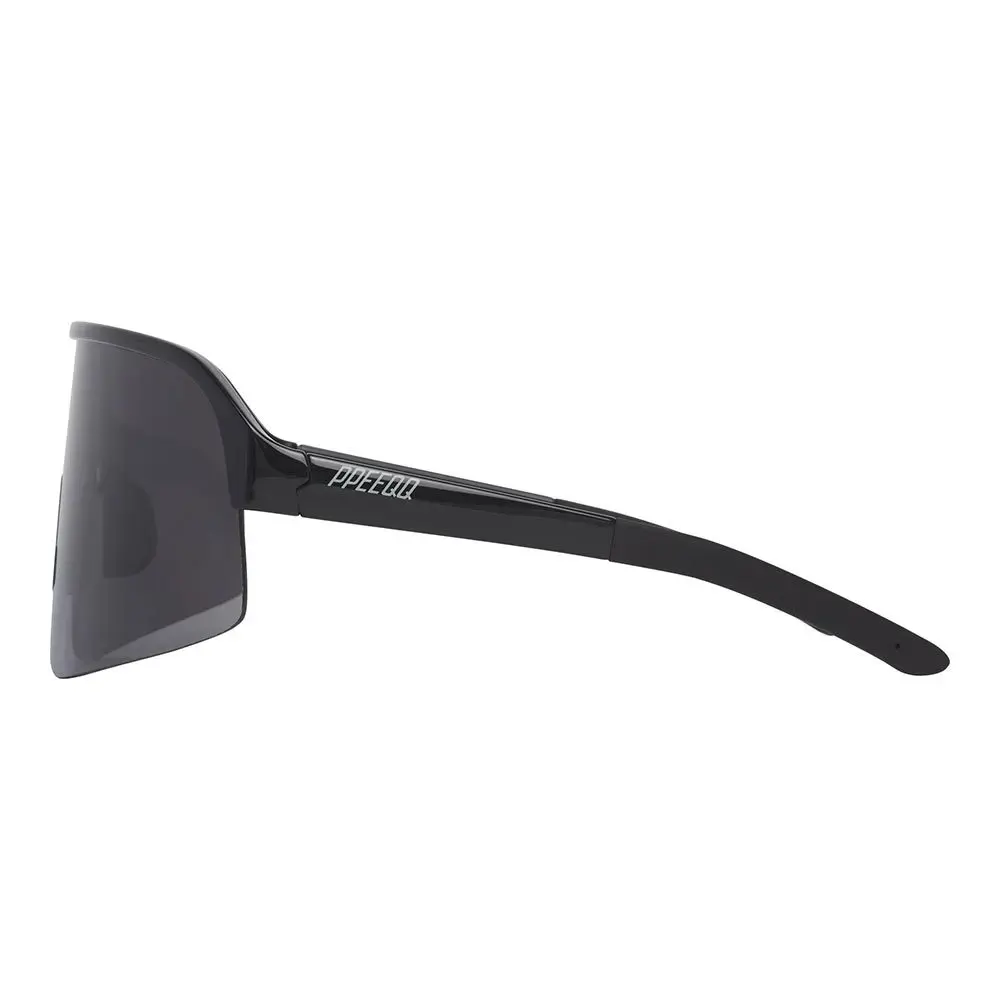 ppeeqq Model-I Fietsbril Glanzend Zwart met Smoke Lens