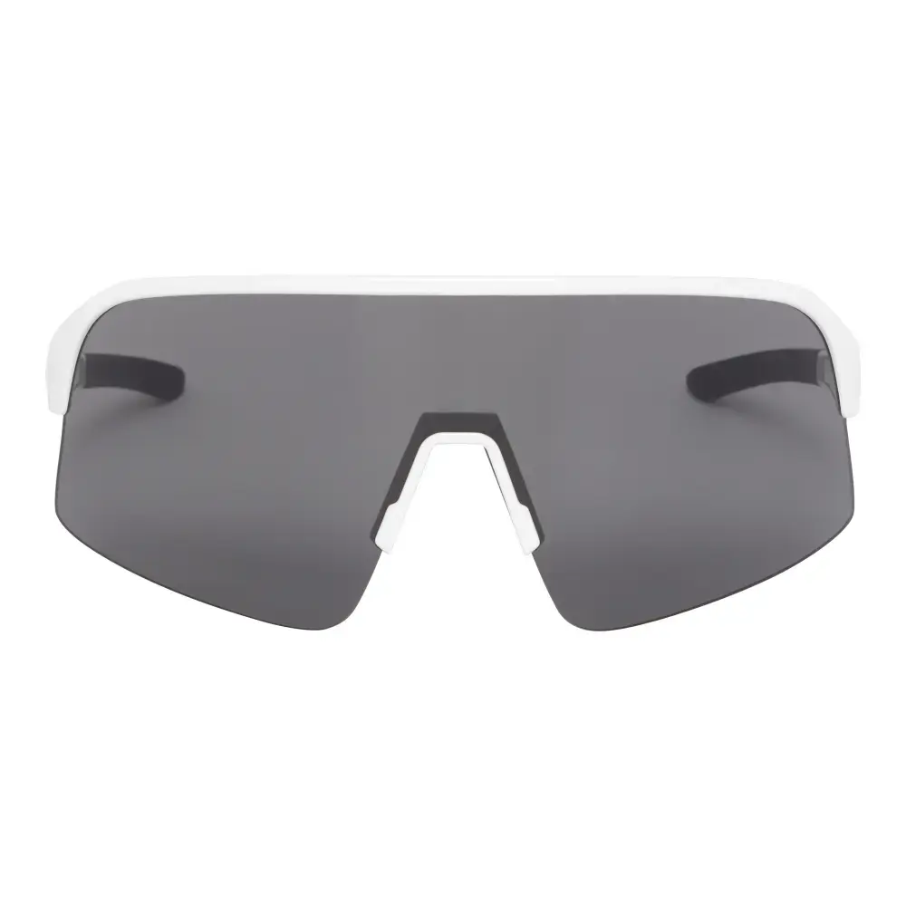 ppeeqq Model-I Fietsbril Glanzend Wit met Smoke Lens