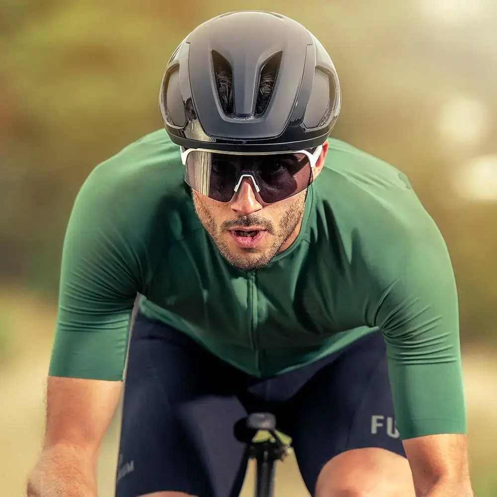 ppeeqq Model-I Fietsbril Glanzend Wit met Smoke Lens