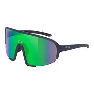 ppeeqq Model-II P R O Photochromic Fietsbril Mat Donkerblauw met Groene Lens