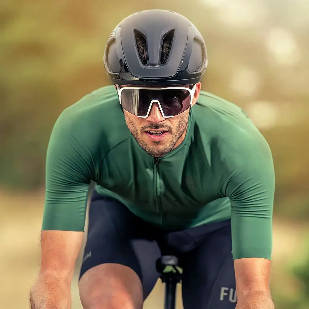 ppeeqq Model-II Fietsbril Glanzend Wit met Smoke Lens