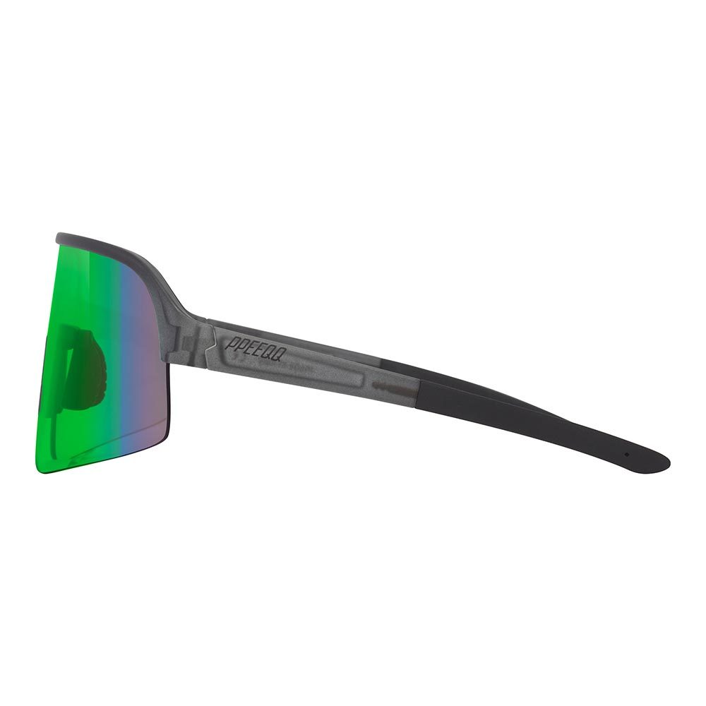 ppeeqq Model-I P R O Photochromic Fietsbril Donkergrijs met Groene Lens