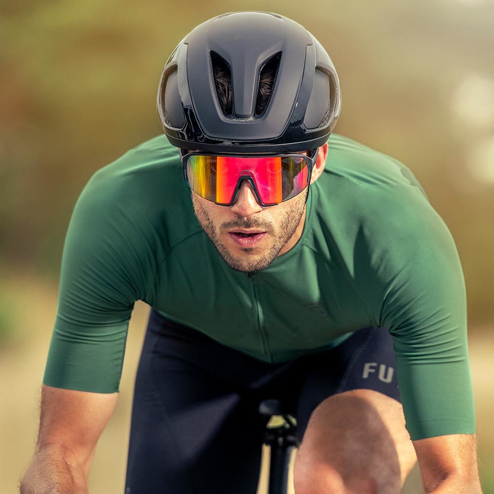 ppeeqq Model-II P R O Photochromic Fietsbril Donkergrijs met Rode Lens