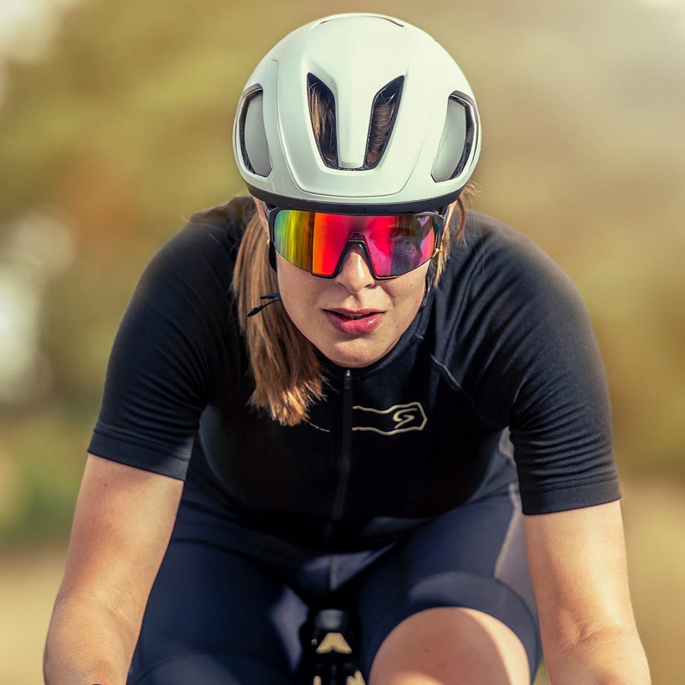 ppeeqq Model-II P R O Photochromic Fietsbril Donkergrijs met Rode Lens