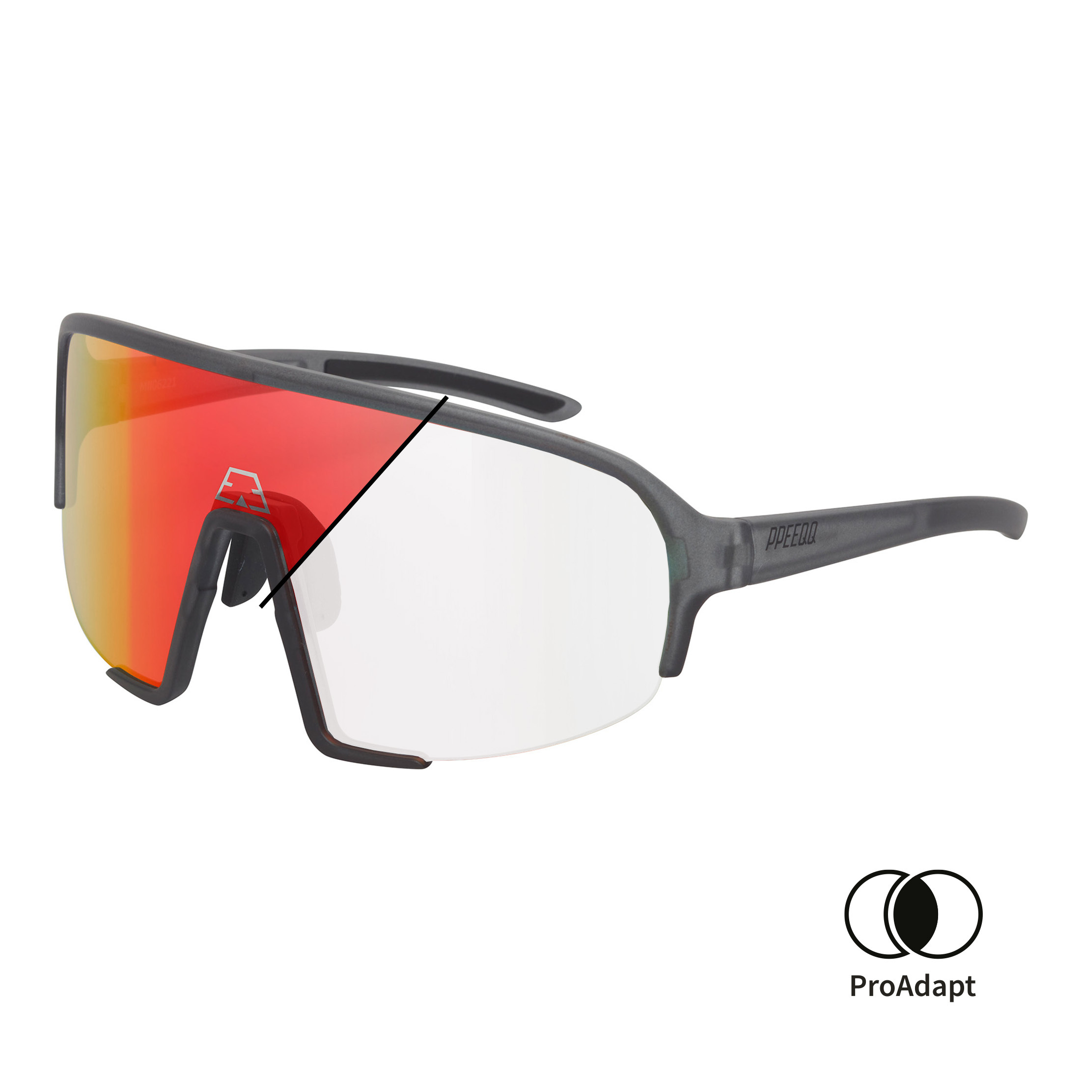 PPEEQQ Model-II P R O Photochromic Sport Zonnebril Grijs met Rode Lens