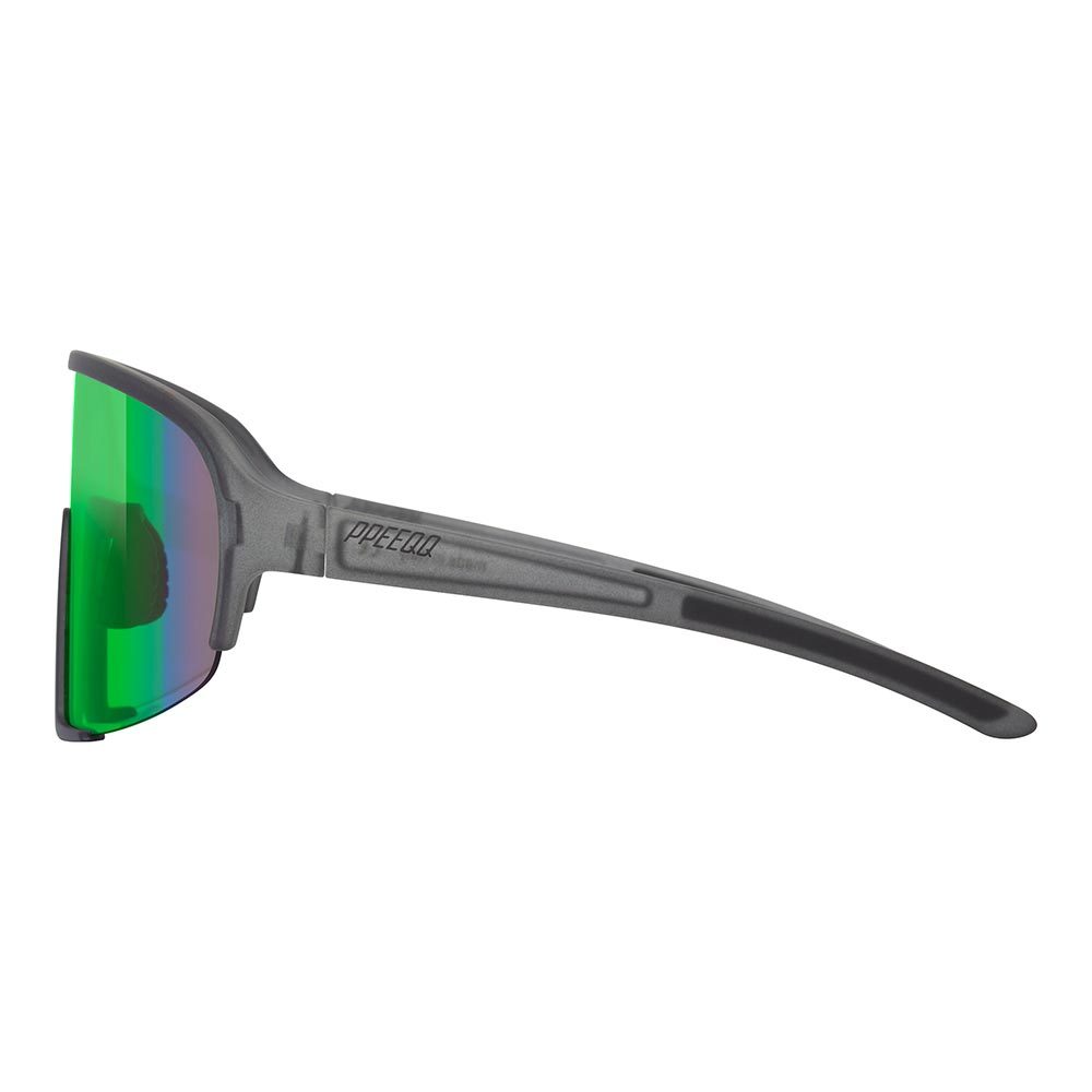 ppeeqq Model-II P R O Photochromic Fietsbril Donkergrijs met Groene Lens