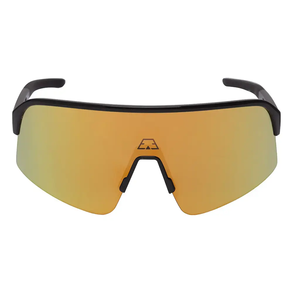 ppeeqq Model-I Fietsbril Glanzend Zwart met Gouden Lens