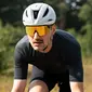 ppeeqq Model-I Fietsbril Glanzend Zwart met Gouden Lens