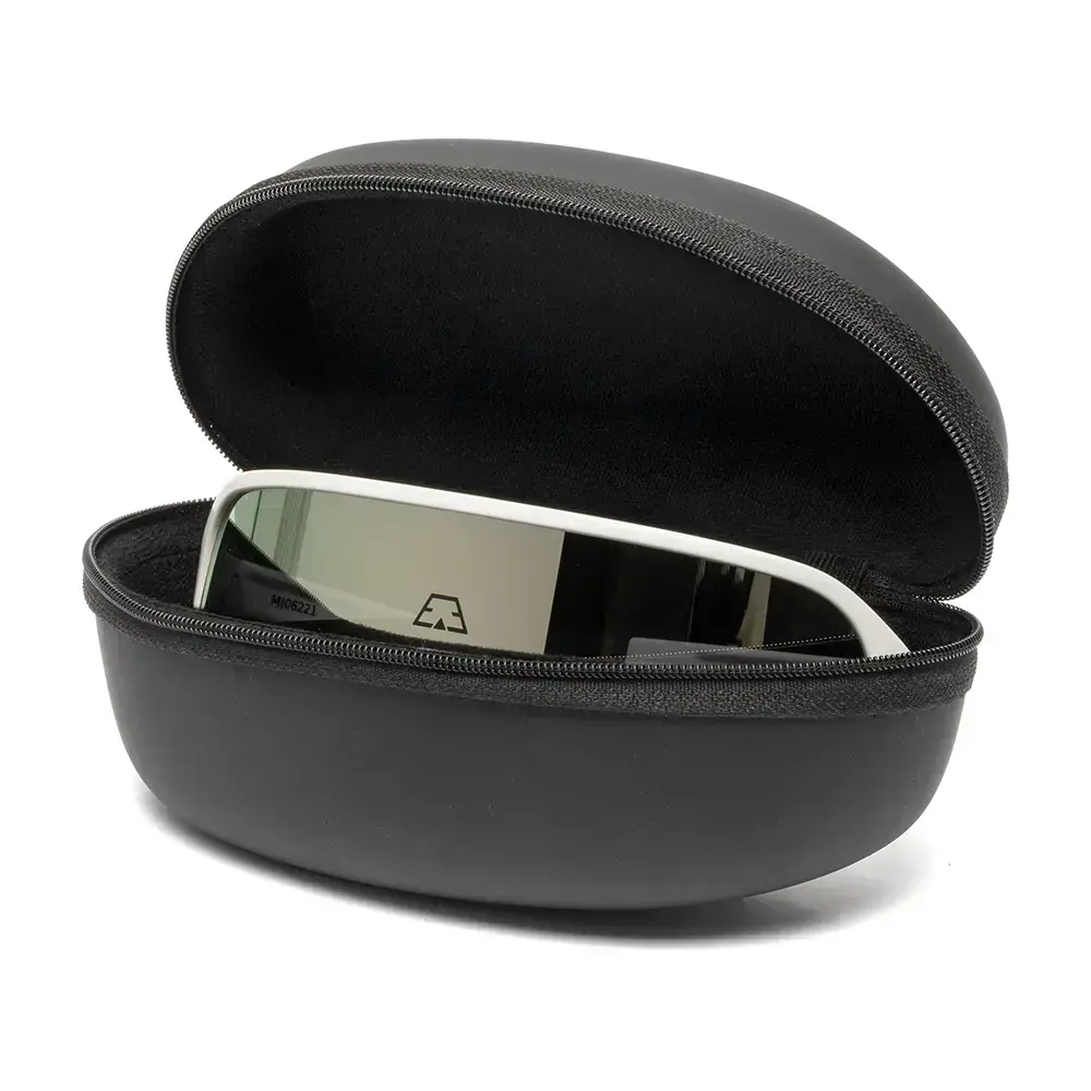 ppeeqq Model-I Fietsbril Glanzend Wit met Gouden Lens