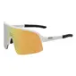 ppeeqq Model-I Fietsbril Glanzend Wit met Gouden Lens