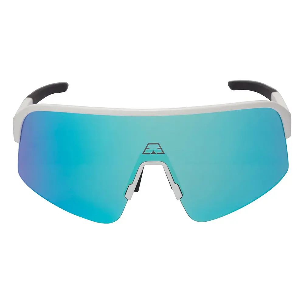 ppeeqq Model-I Fietsbril Glanzend Wit met Blauwe Lens