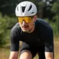 ppeeqq Model-II Fietsbril Glanzend Zwart met Gouden Lens