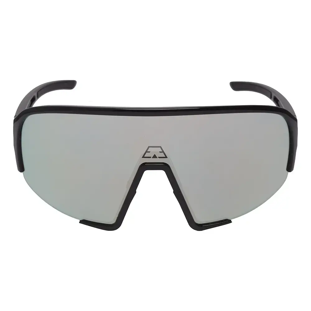 ppeeqq Model-II Fietsbril Glanzend Zwart met Zilveren Lens
