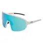 ppeeqq Model-II Fietsbril Glanzend Wit met Blauwe Lens