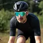 ppeeqq Model-II Fietsbril Glanzend Wit met Blauwe Lens