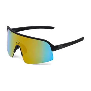 ppeeqq Model-I P R O Photochromic Fietsbril Mat Zwart met Gouden Lens