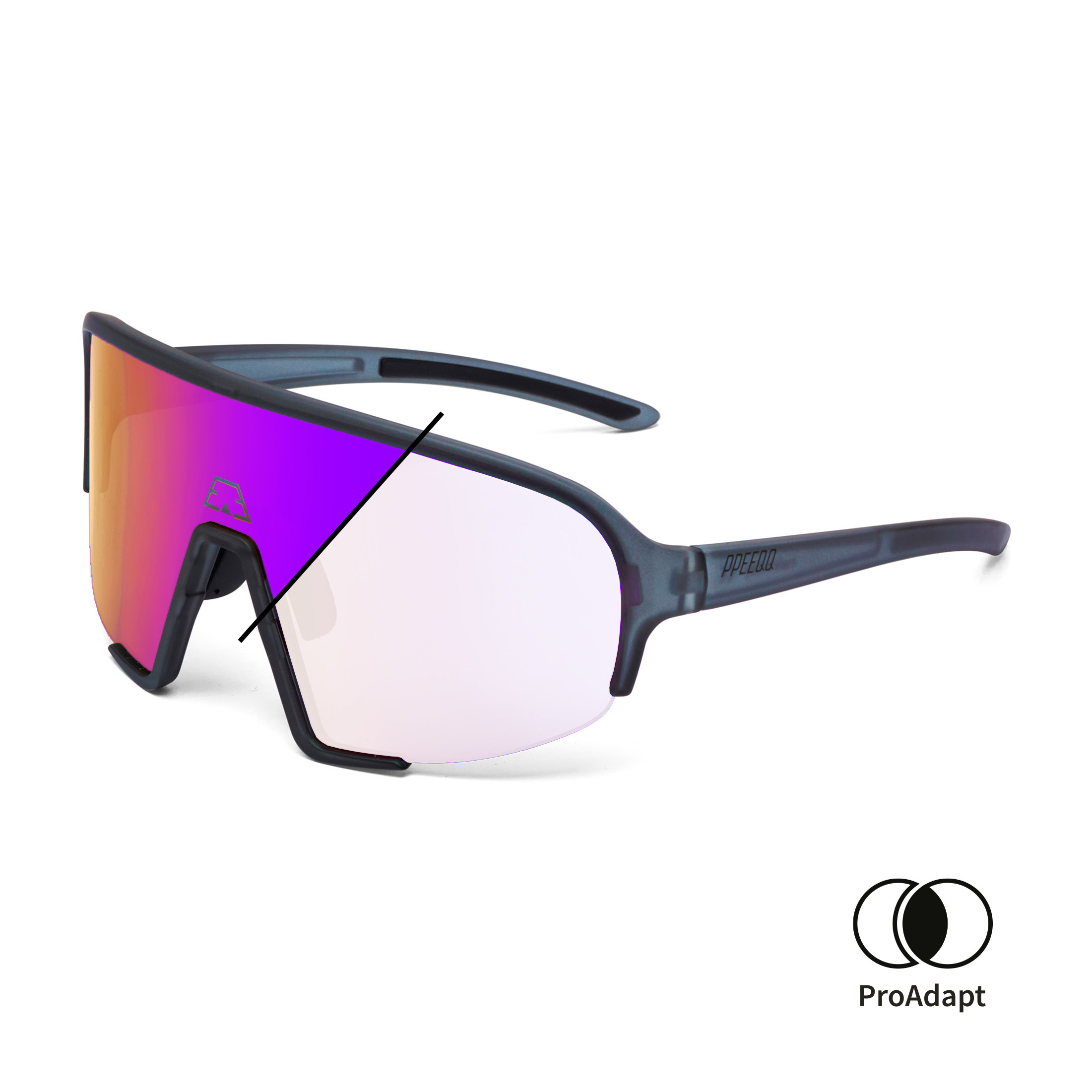 PPEEQQ Model-II P R O Photochromic Sport Zonnebril Grijs met Paarse Lens