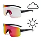 ppeeqq Model-III Small P R O Photochromic Fietsbril Mat Zwart met Rode Lens