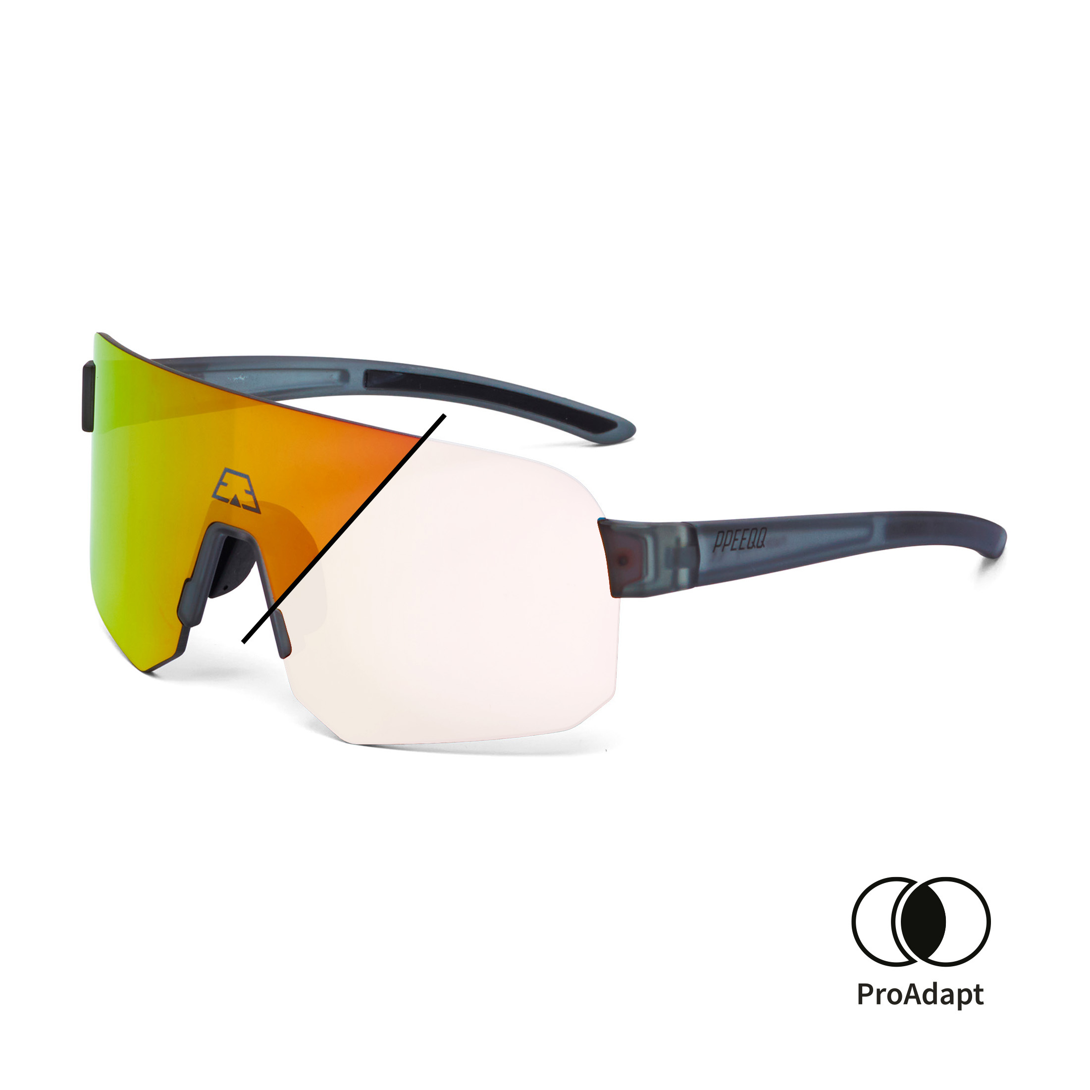 PPEEQQ Model-III Small P R O Photochromic Sportbril Grijs met Oranje Lens
