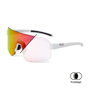 PPEEQQ Model-III Small P R O Photochromic Sportbril Mat Wit met Oranje Lens