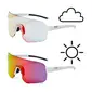 ppeeqq Model-III Small P R O Photochromic Fietsbril Mat Wit met Oranje Lens
