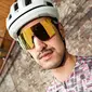 ppeeqq Model-III Small Fietsbril Glanzend Zwart met Gouden Lens