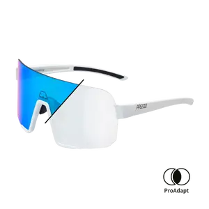 PPEEQQ Model-IV P R O Photochromic Sportbril Mat Wit met Groene Lens