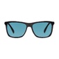 ppeeqq Model-C Zonnebril Glanzend Zwart met Blauwe Lens