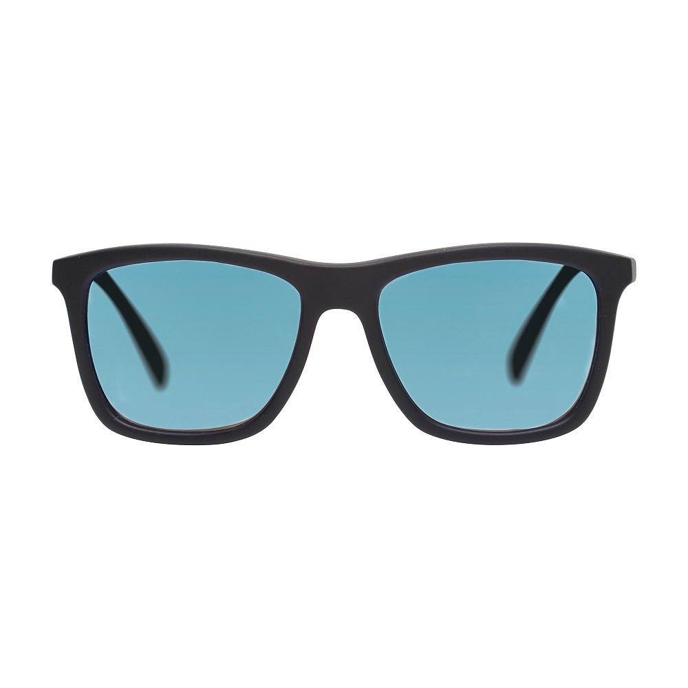 ppeeqq Model-C Zonnebril Mat Zwart met Blauwe Lens