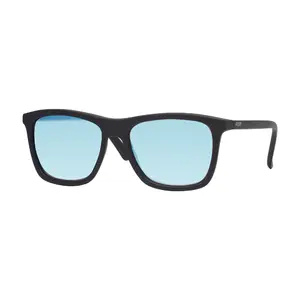 ppeeqq Model-C Zonnebril Mat Zwart met Blauwe Lens