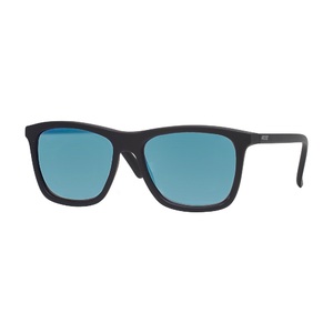 ppeeqq Model-C Zonnebril Mat Zwart met Blauwe Lens