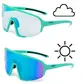 ppeeqq MODEL II P R O -LSRF- Photochromic Fietsbril Turquoise met Blauwe Lens