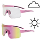 ppeeqq Model-III P R O -Joy Beune- Photochromic Fietsbril Roze met Roze Lens