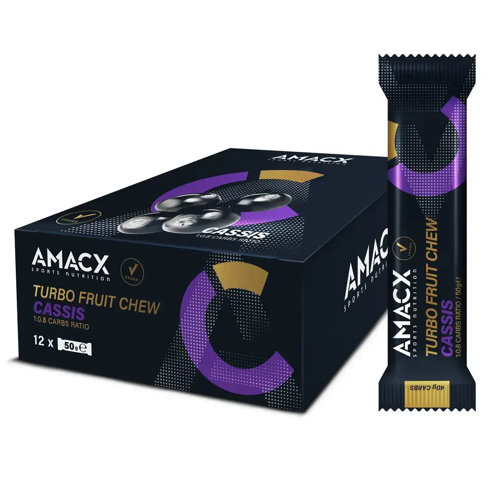 AMACX Turbo Fruit Chew Cassis 12 stuks