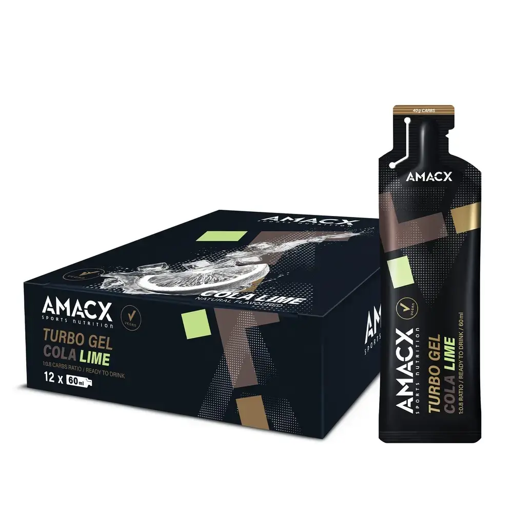 AMACX Turbo Gel 1:0.8 Cola Limoen 12 stuks