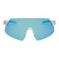FYTS SNLST Fietsbril Mat Wit met Blauwe Lens