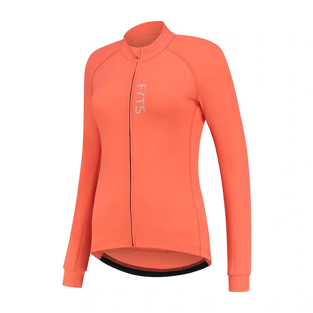 FYTS SNLST Thermo Fietsshirt Lange Mouwen Roze/Oranje Dames