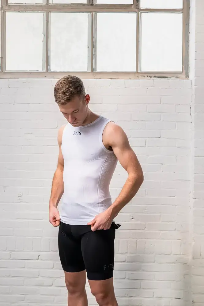 FINN Zakelijk onderhemd heren mouwloos met V-hals - ondershirt