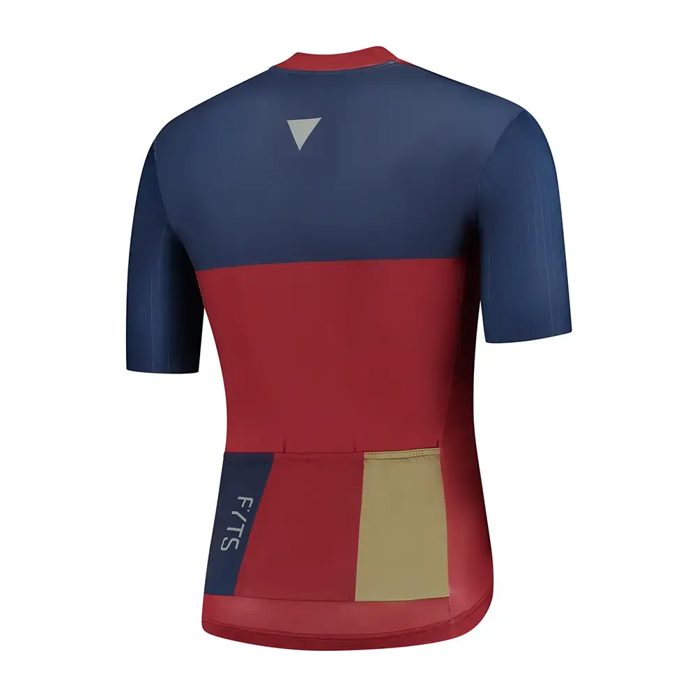 FYTS SNLR Fietsshirt Korte Mouwen Rood/Donkerblauw Heren